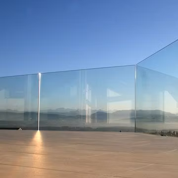 Frameless Glass Railing System with Anodizing Aluminum U Channel