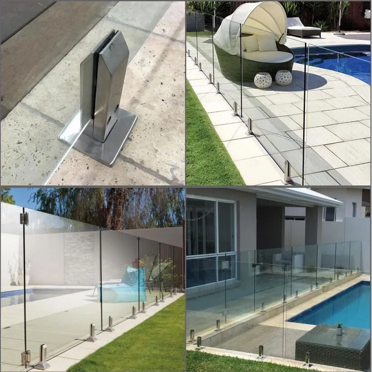 Stainless Steel 316 Swimming Pool Glass Railing Fitting Frameless Glass Pool Fence Chrome Glass Spigot Hardware