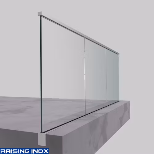 Balustrade en verre de balcon de profilé en U en aluminium sans cadre