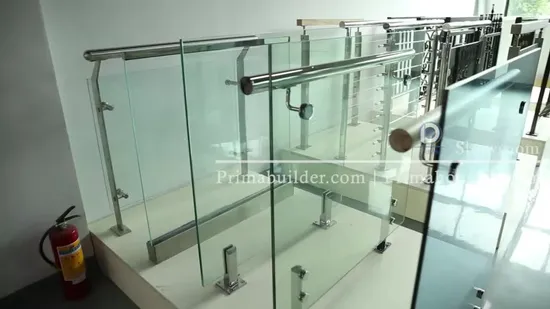 Garde-corps en verre sans cadre de poteau de balustrade d'acier inoxydable adapté aux besoins du client par usine