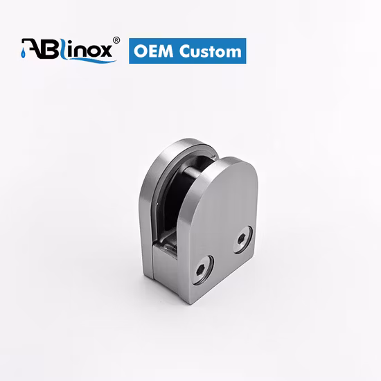 Raccords de serrage en verre pour rampe d'escalier en acier inoxydable pour tube rond